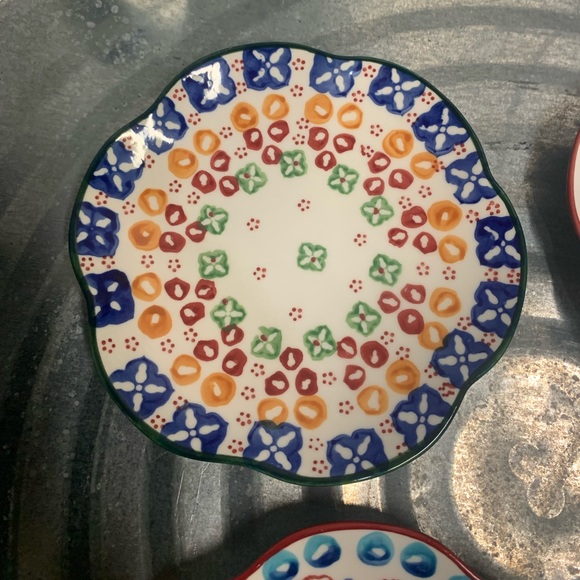 Set of 4 small plates with beautiful markings - Picture 2 of 8